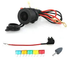 Waterproof Cigarette Lighter Power Socket Car Motorcycle with 60cm cords Add-a-circuit blade Fuse holder TAP Adapter medium ATM Waterproof Cigarette Lighter Power Socket Car Motorcycle with 60cm cords Add-a-circuit blade Fuse holder TAP Adapter medium ATM