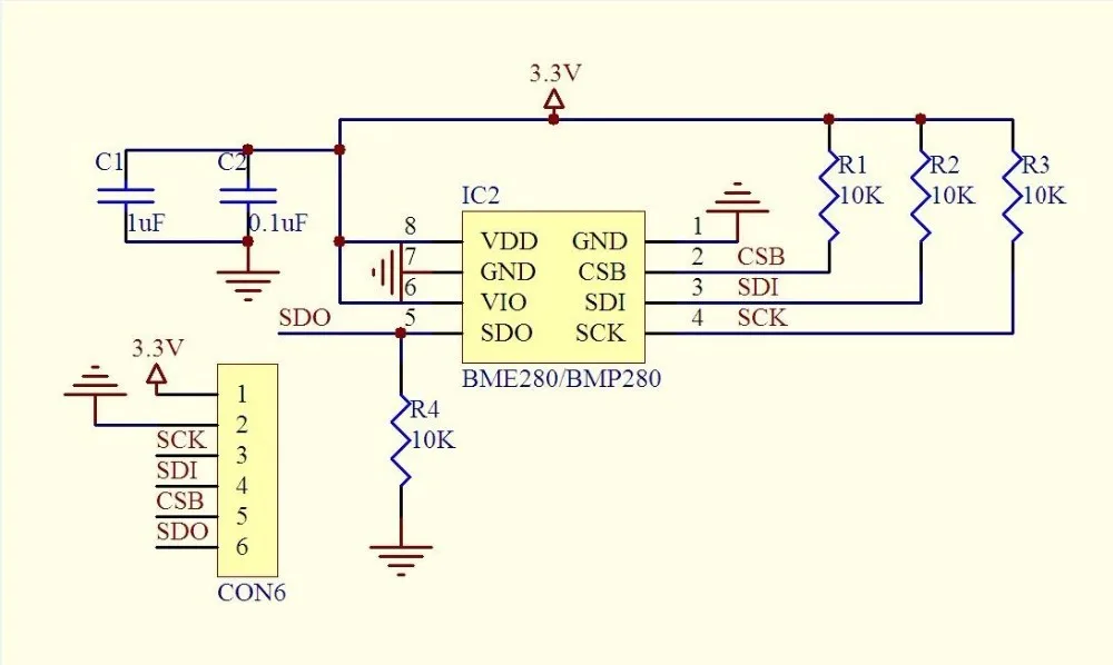 1 шт. GY-BME280-3.3 точность высотомер атмосферное давление BME280 сенсор модуль для arduino