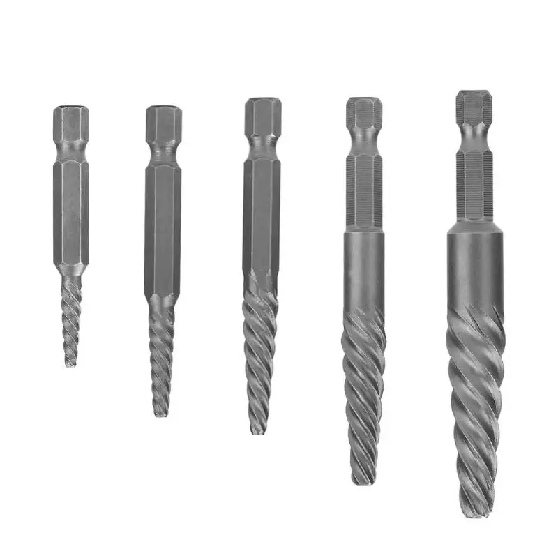 

HSS Damaged Rusty Screw Extractor Drill Bits Guide Broken Bolt Stud Screw Remover Tool Vehicle Repair Tool