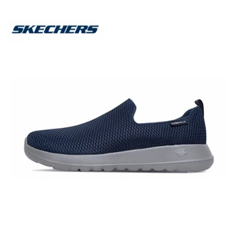 Skechers-zapatos informales para hombre, mocasines suaves, zapatos transpirables cómodos, 54600-BKW