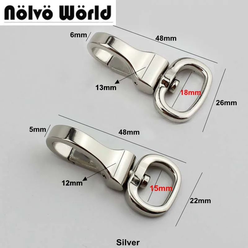 

30pcs 4colors 15mm 18mm high quality trigger snap hook hand bag gold swivel clasp hooks hardware accessory DIY