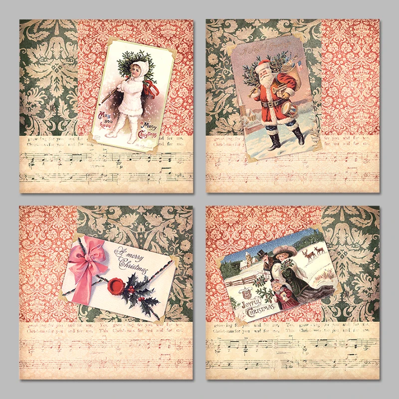 Buy European Christmas Trees Postcards Pattern Decoration Wall Art