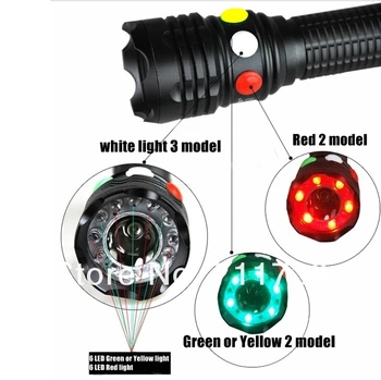 

CREE Q5 LED signal light Yellow White Red Torch Bright light signal lamp For 1x18650 or 3 x AAA Battery Flashlight LED