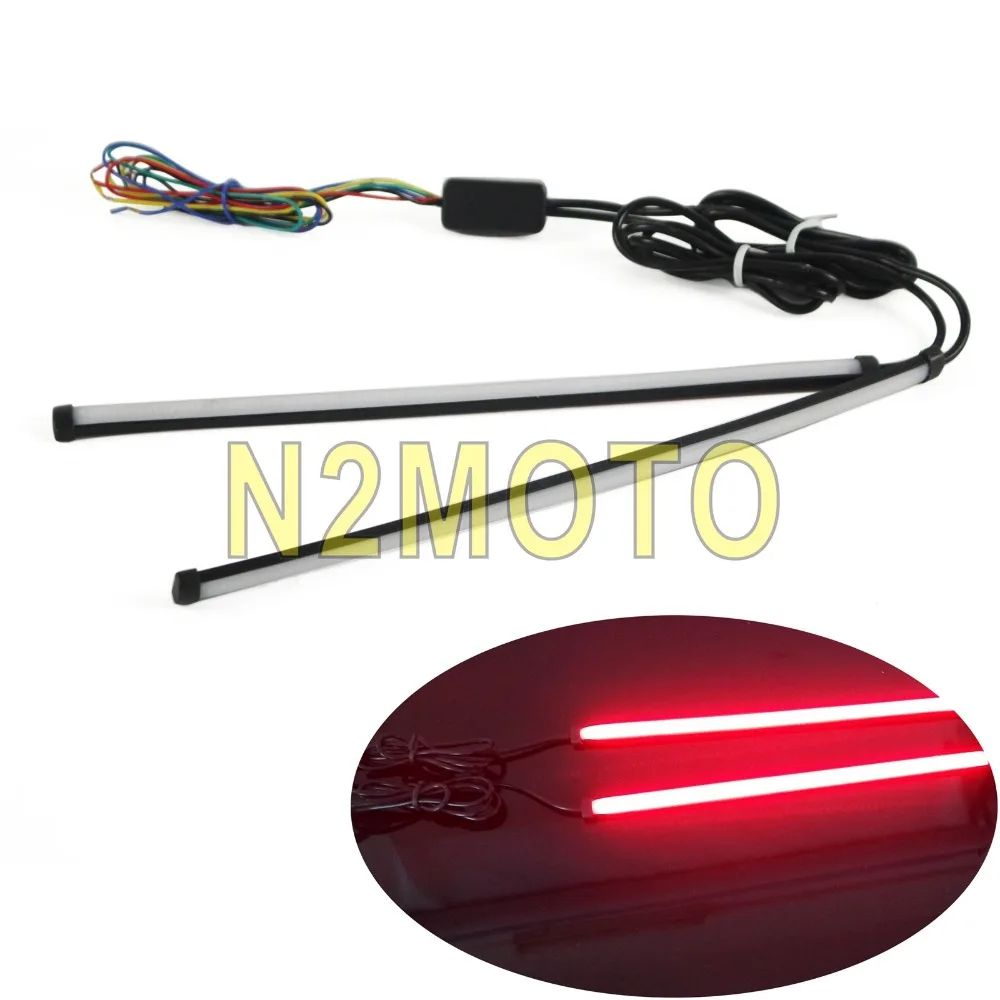 Flexible 30cm LED Sequential Switchback Light Strip 2 In 1 Flowing Turn Signal Light Daytime