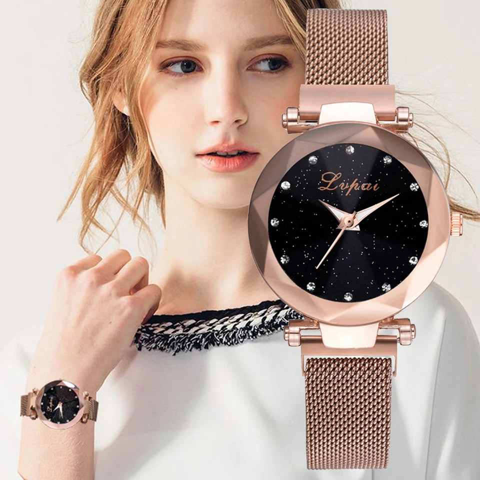 2018 Best Sell Watch Luxury Women Wrist Watches Purple Mesh Ladies