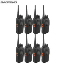 8PCS BaoFeng Walkie Talkie BF- 888S Black UHF400-470MHz Ham Portable Two Way Radio 5w 16CH