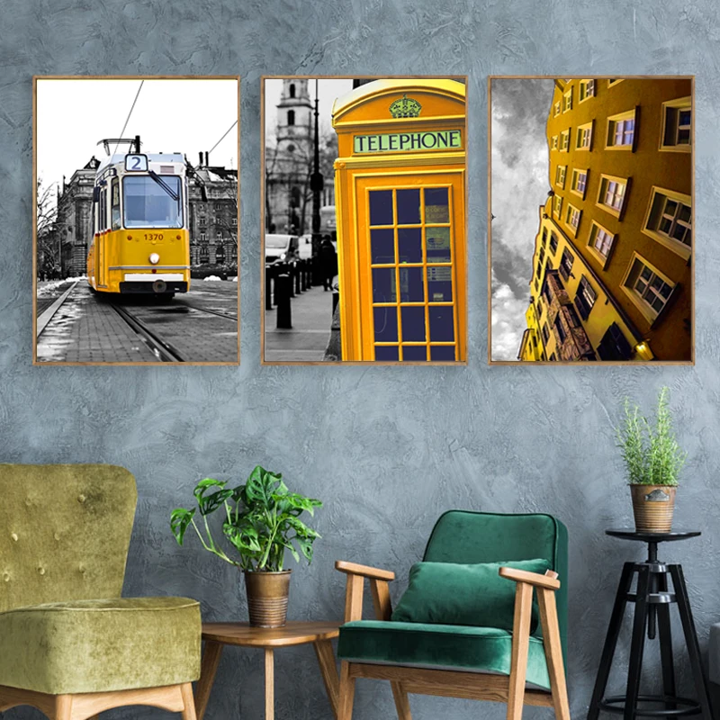 Vintage-Yellow-London-Landscape-Prints-Wall-Art-Canvas-Paintings-POP-Travel-Posters-Pictures-for-Living-Room (3)