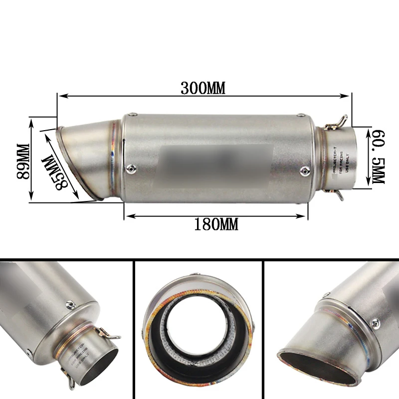 60 мм мотоциклетная средняя Соединительная труба с выхлопной глушители трубы глушителя система глушителя для Yamaha R6 2006