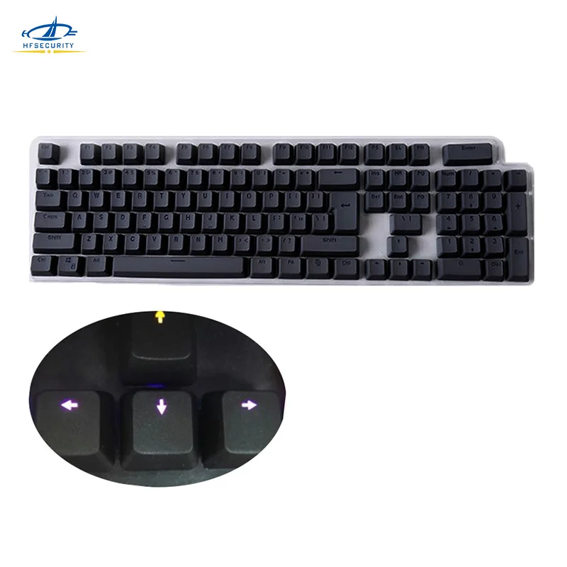 

[HFSECURITY] 104 Key PBT Mechanical Keyboard Cover Colorful Backlit Keycaps for Cherry MX Switches Gaming Mechanical Keyboard