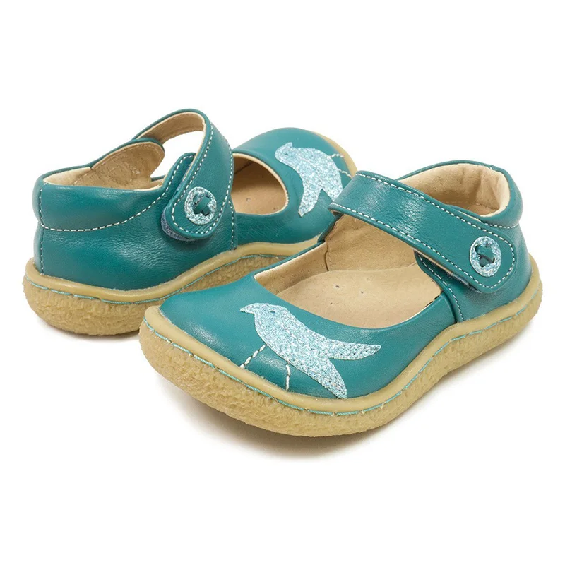 TipsieToes superior calidad de marca de cuero genuino niños niño niña niños zapatos de moda pies descalzos zapatillas Mary Jane envío gratis - 6