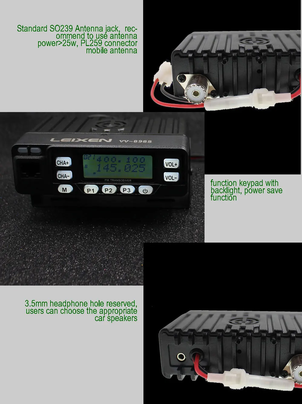 Powermini Multi Rádio Receber VHF Banda Dupla