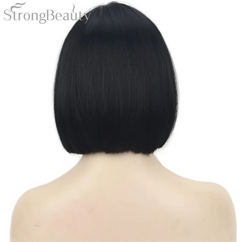 Lady Black Bob Wigs Synthetic Short 