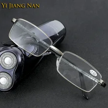 Брендовое модное Стильное мужское Оптическое стекло для чтения с полной оправой, качественное алюминиево-магниевое стекло для чтения