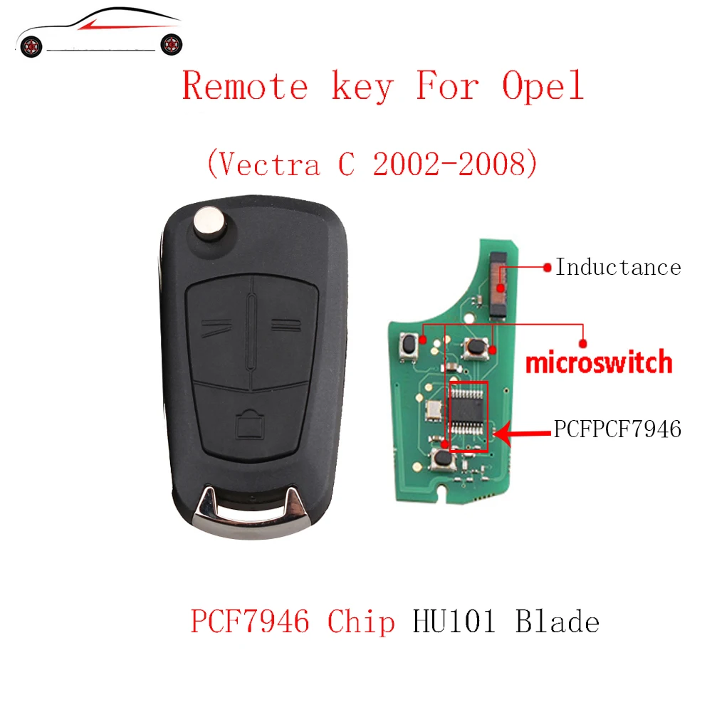 GORBIN 3 кнопки транспондер чип PCF7946 удаленный ключ для Vauxhall Opel Vectra C 2002 2003 2004 2005 2006 2007