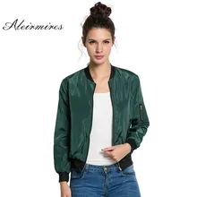Women Bomber Jacket 2016 Fashion Zippers Pockets Autumn Winter Army Green Basic Jacket Biker Outwear chaquetas