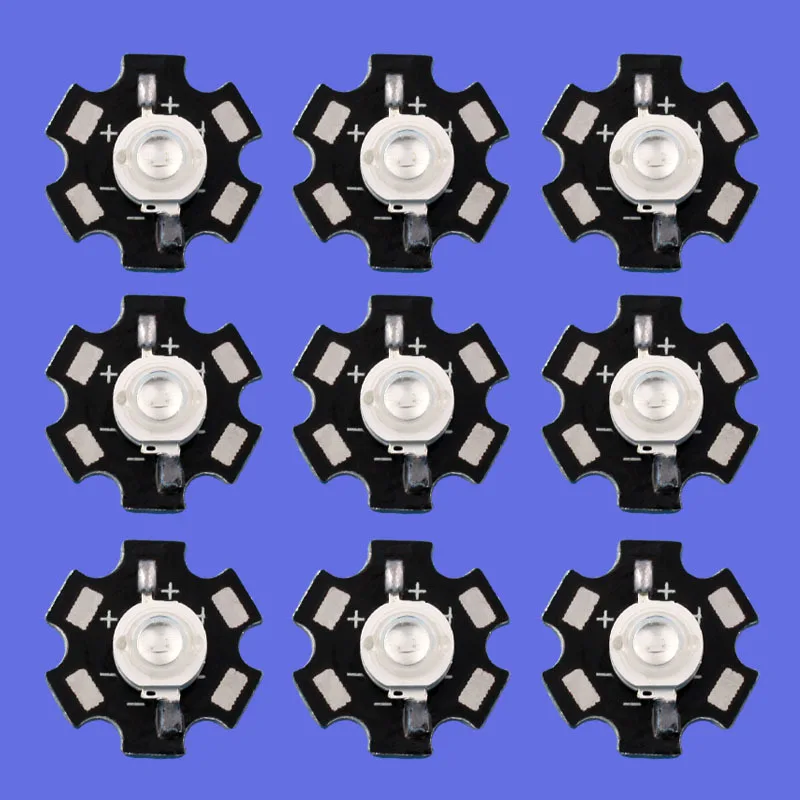 10-pcs-3W-UV-Ultra-Violet-High-Power-LED-Light-Lamp-410nm-with-Star-Base