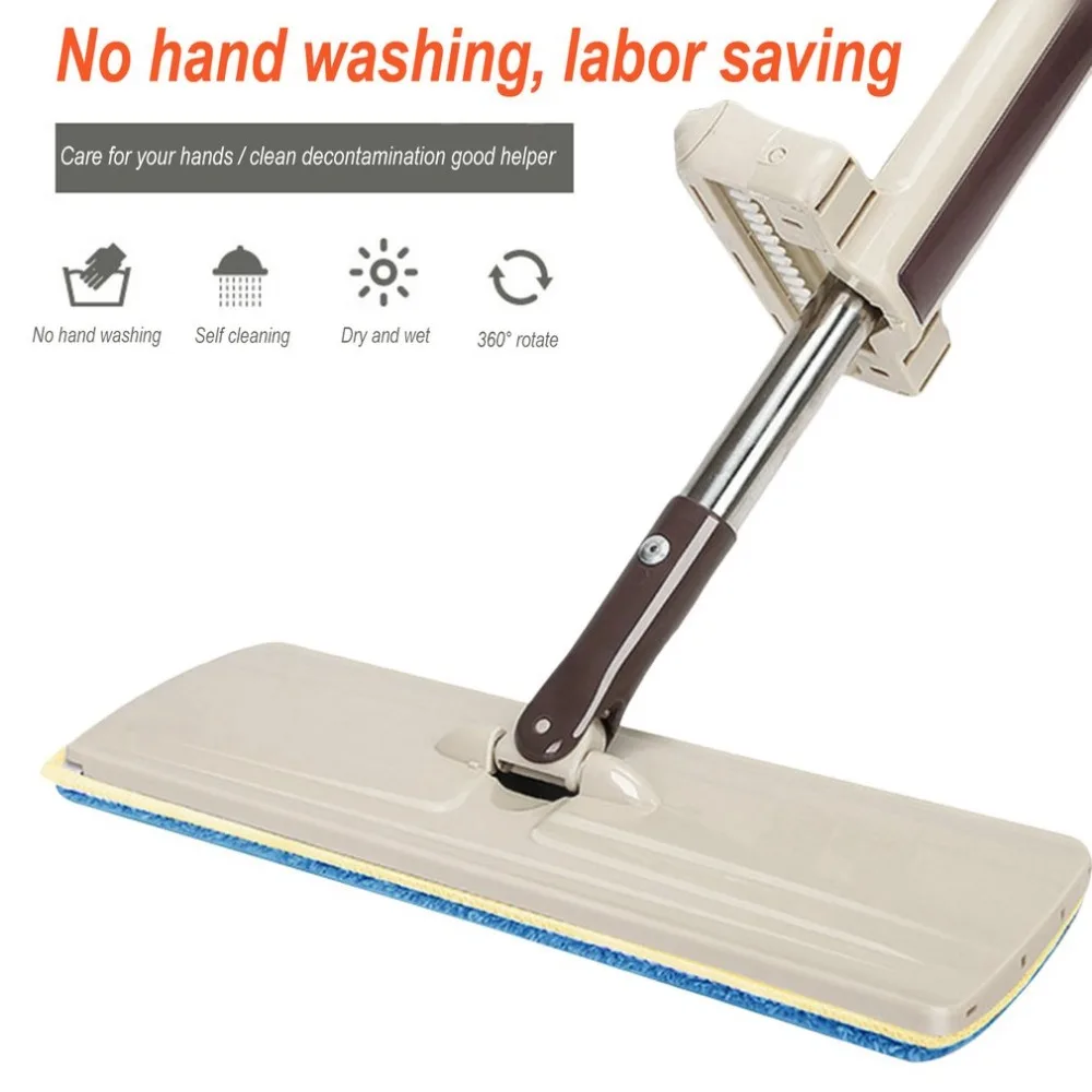 Lazy Hand wash Free Flat Mop Wood Floor Household clean tools Hands