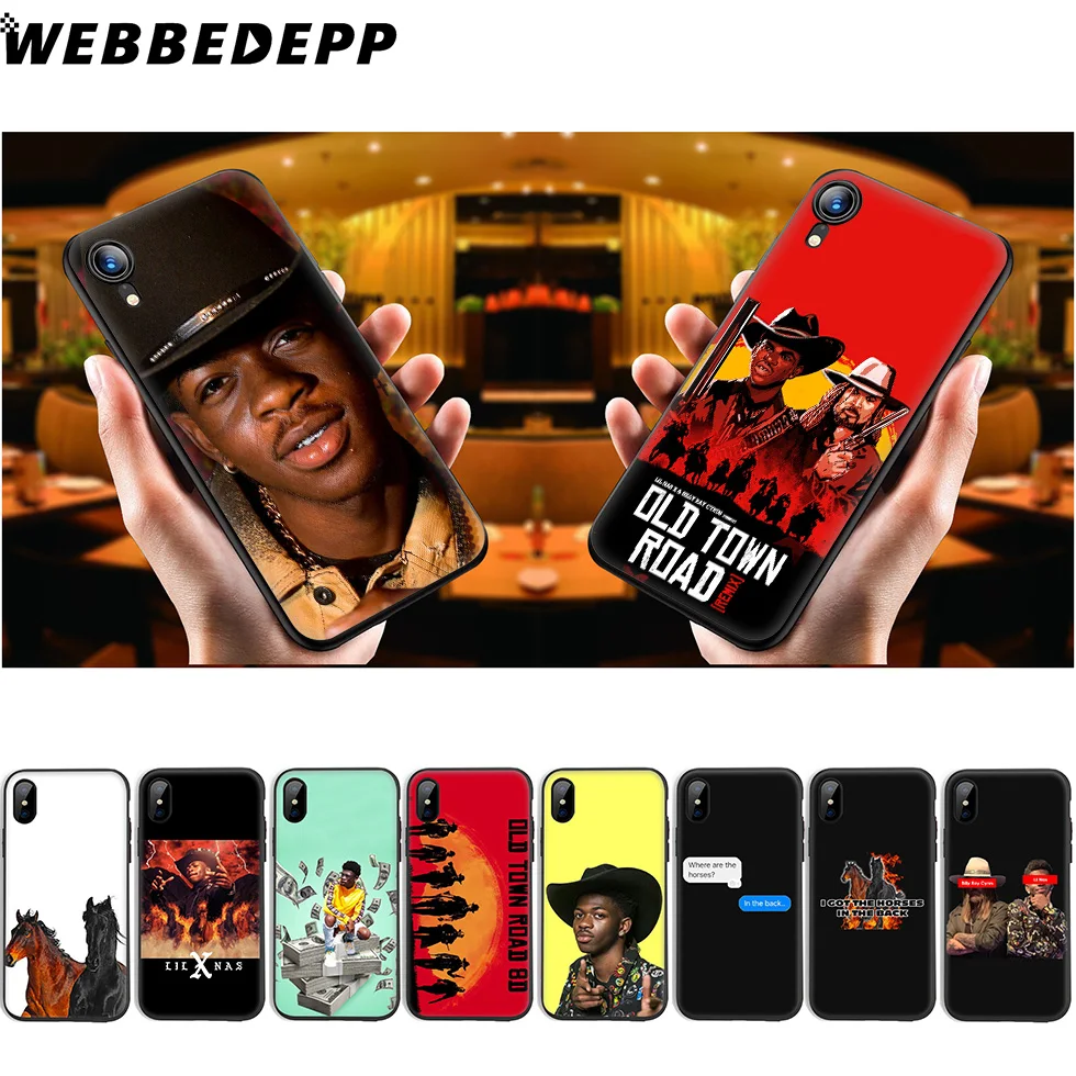 WEBBEDEPP Lil Nas X Old Town Road Soft Silicone Case for iPhone 11 Pro Xr Xs Max or 10 8 7 6 6S Plus 5 5S SE |
