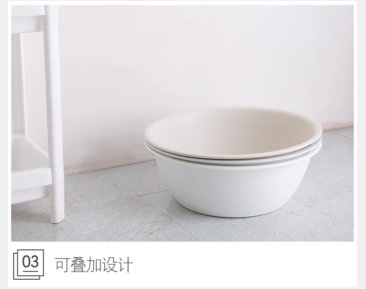 Plastic Basin Japanese style Simple thickened washbasin washbasin household sink large washtub basin High quality plain