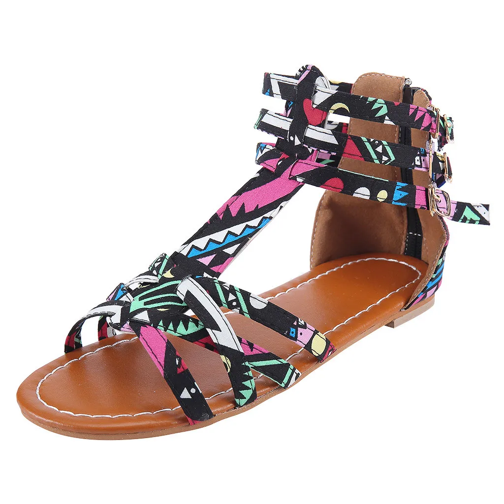 

Women sandals 2019 shoes women fashion Women's National Wind Sandals Bohemian Style Sandals Large Size Contrast Sandals