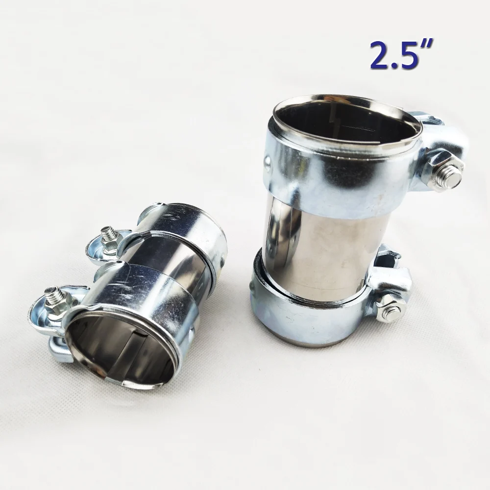 ZUCZUG 2.5" Exhaust Tube Pipe Connector Joiner Sleeve Clamp Connector