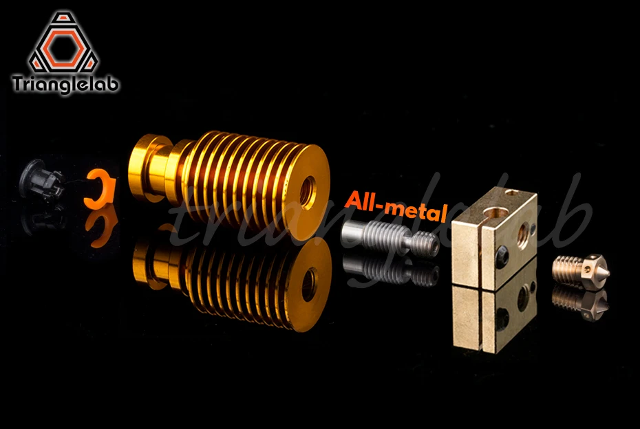 HQ Золотой радиатор v6 медный нагреватель Блок hotend J-нагревательная головка блок теплоотвод сопло для E3D HOTEND для titan экструдер