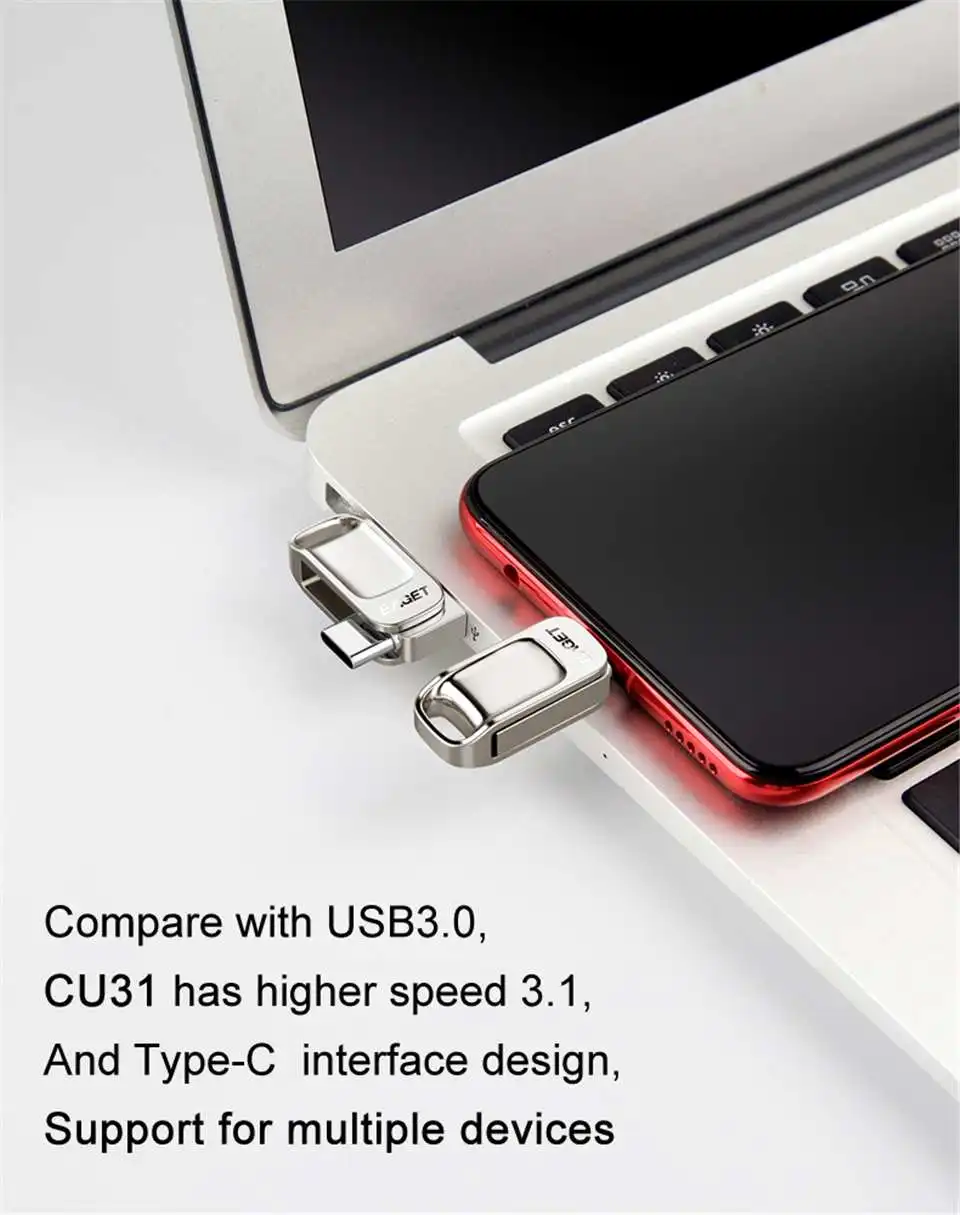 Eaget CU31 OTG USB3.1 флеш-накопитель мини флэш-диск type-C высокоскоростной флеш-накопитель 16G 32G 64G 128G USB флеш-накопители с интерфейсом type-C