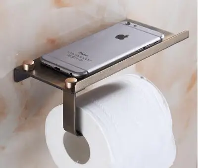 European gold antique paper roll holder creative, Bathroom toilet paper holder, WC / kitchen holder brass