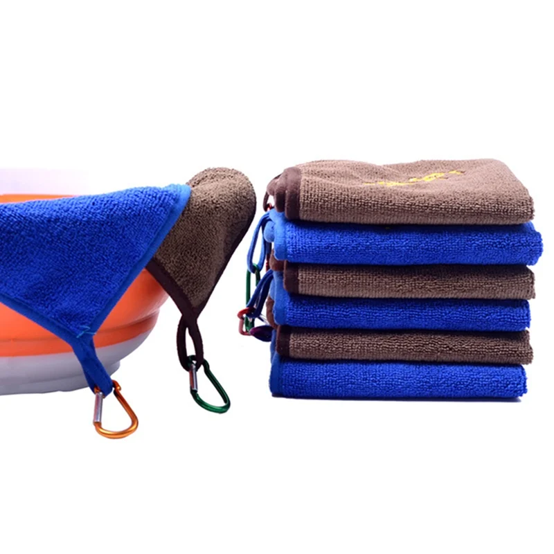 Рыболовное полотенце с карабином, одежда для рыбалки, мягкое впитывающее полотенце для спорта на открытом воздухе, полотенце для альпинизма