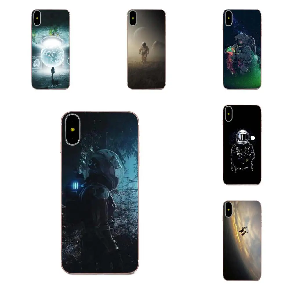 Чехол из ТПУ для Samsung Galaxy Note 5 8 9 S3 S4 S5 S6 S7 S8 S9 S10 mini Edge Plus Lite Spaceman Astronaut|Бамперы| |