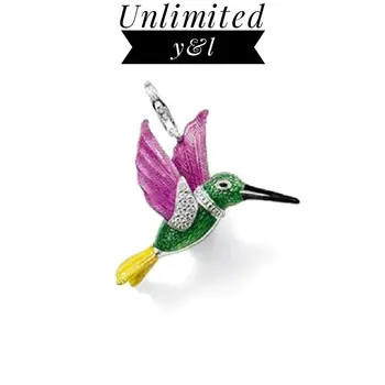 

Animal Hummingbird Charm Pendants Colorful Bird Silver Fashion Jewelry Accessories Fit Chain Necklace&Bracelet Women Men