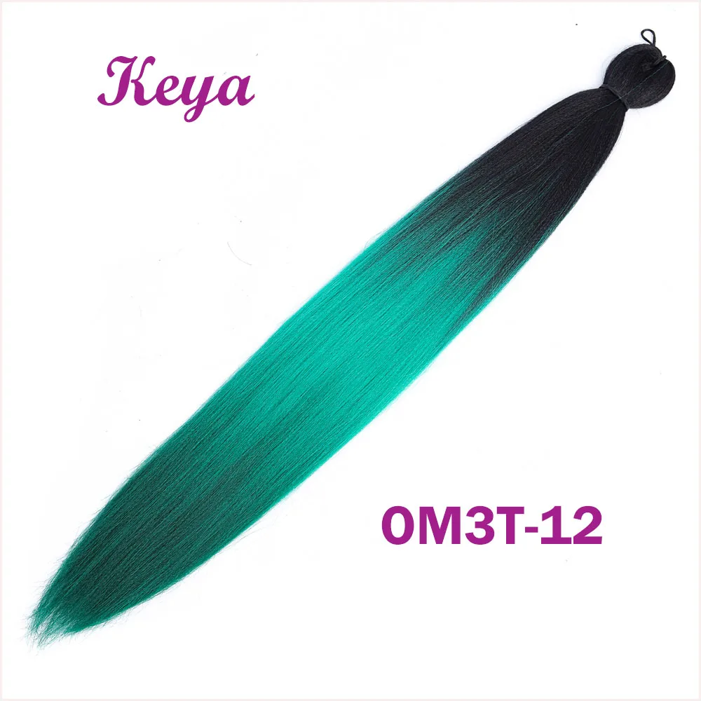 Keya Easy Jumbo Braids Ombre Crochet Braids Pre-Stretched EZ Braid Natural Layers 24inch Synthetic Hair Extensions For Women - Цвет: 4/27HL