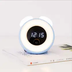 Светодио дный светодиодный цифровой будильник ночник человеческого движения сенсор часы с световой Повтор Функция USB Платные ночники MY