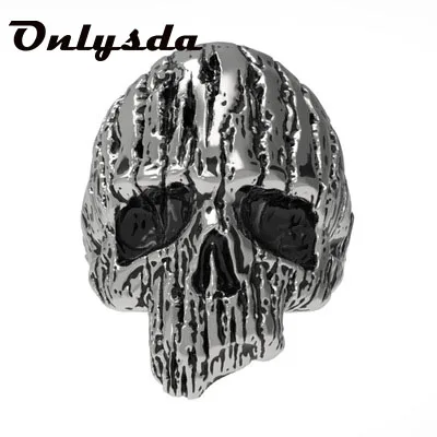 

Onlysda Hiphop Cool Men's Gothic Carving Ring Stainless Steel High Quality cross Skull ring Jewelry For man free shipping OSR074