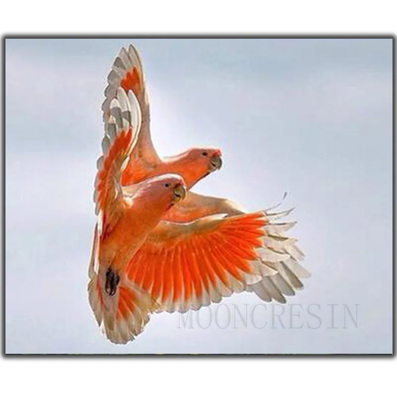 

5D Diy Diamond Painting Cross Stitch Flying Couple Of Pigeons Needlework Diamond Embroidery Full Round Mosaic Decoration Resin