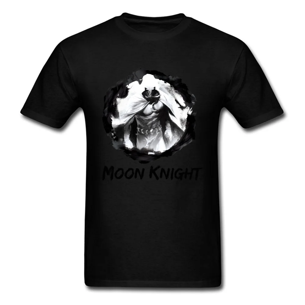 O-Neck Star War Moon Knight Portal 100% Cotton Mens Top T-shirts Summer Tops T Shirt Newest Clothing Shirt Short Sleeve Moon Knight Portal black