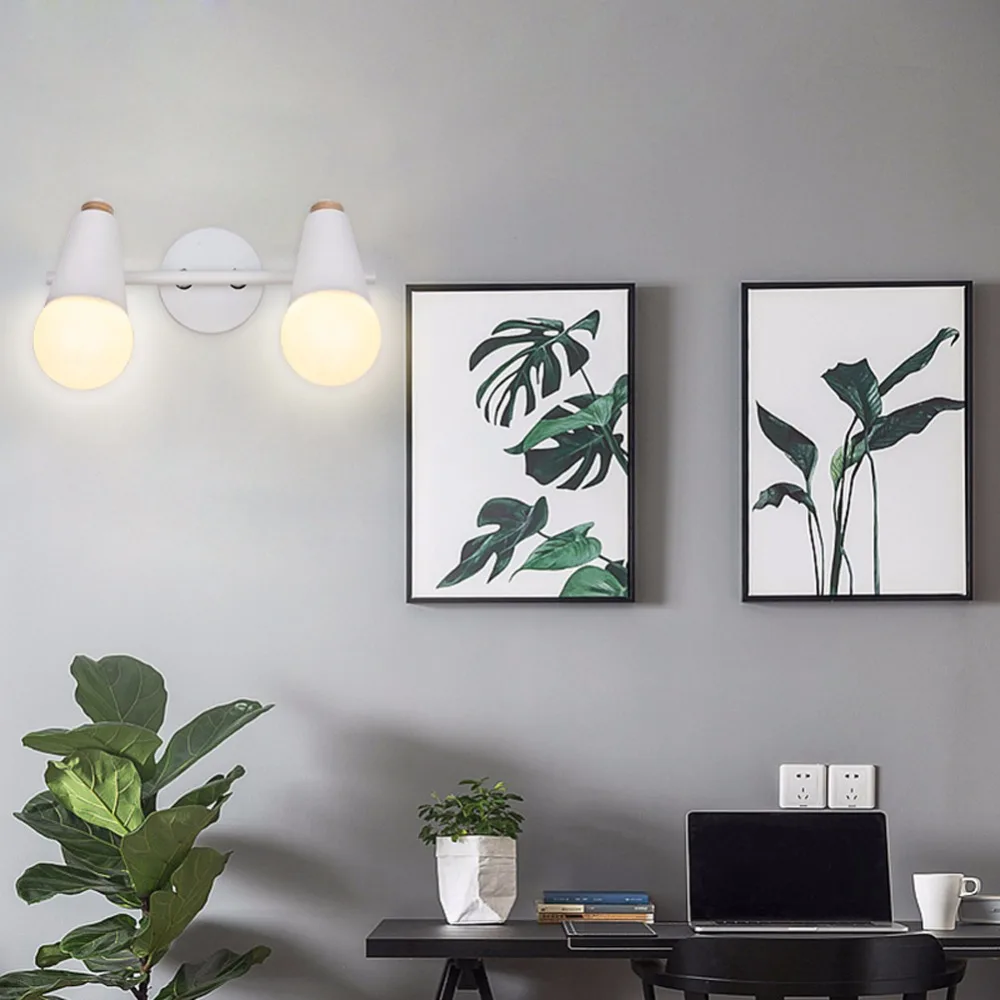 

JJD Circular Wall Lamp Creative Bedside Lamp Bedroom Bedside Lamp Personality Corridor Stairs Simple Led Sconces Living Room