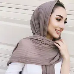 15 цветов Для женщин Мода шифон длинный шарф мусульманский хиджаб арабских Обёрточная бумага шаль Головные уборы Декор