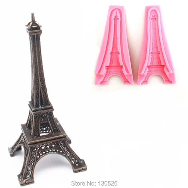 Moule A Gateau Fondant En Silicone 3d 2 Pieces Tour Eiffel Populaire Ustensiles De Decoration Ustensiles De Cuisine Aliexpress