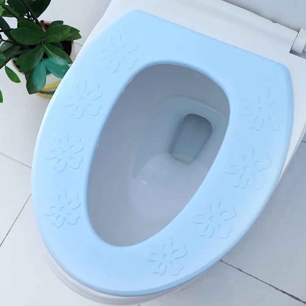 

New bathroom tools Comfortable Toilet Seats Bathroom Warmer Toilet Seat EVA Waterproof Toilet Seat Cover Pad Soft Washable cover