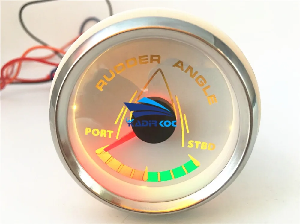 1 шт. Новое поступление 52 мм белый руль Угловые датчики с 8 видами подсветки цвет SUS316L водонепроницаемый Безель ЖК-руля Угловые метры