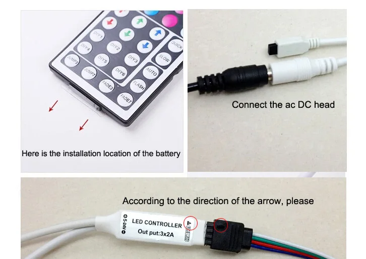 Gooook DC 12 В Мини светодиодный rgb-контроллер для 3528 5050 RGB светодиодный ленточный 24key ИК пульт дистанционного управления выход Макс 12A без батареи