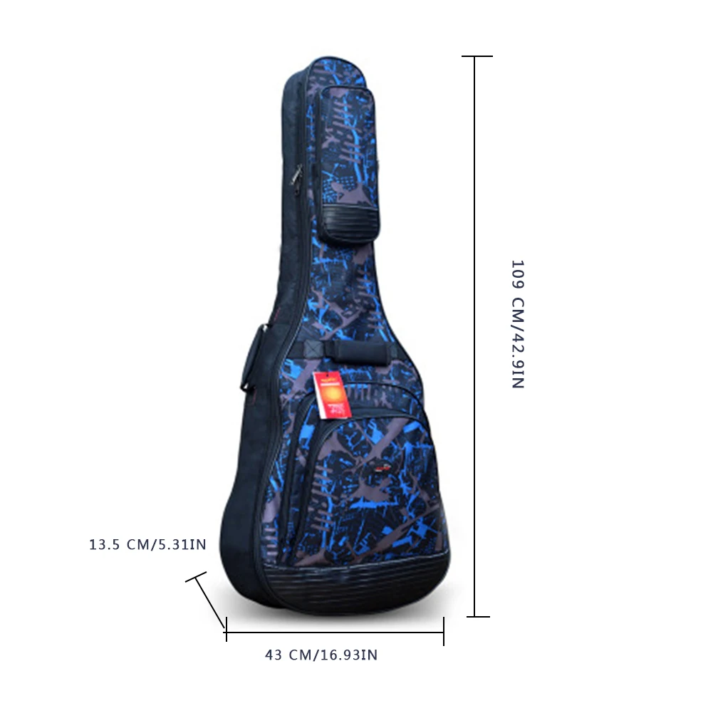 41/42 дюймов Рюкзак для акустической гитары водонепроницаемый ткань Оксфорд утолщенная плюс сумка для переноски гитары камуфляжный чехол Аксессуары для гитары