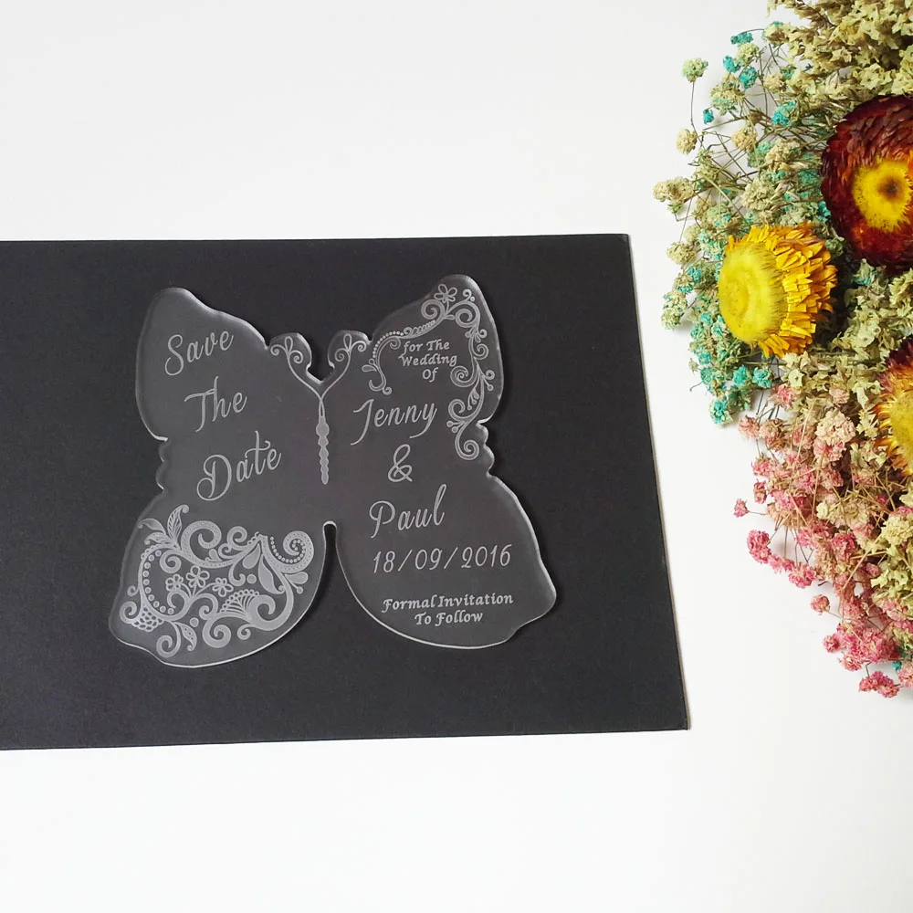  Customized sample for 5*7inch frosted acrylic wedding invitation card - 32761864705