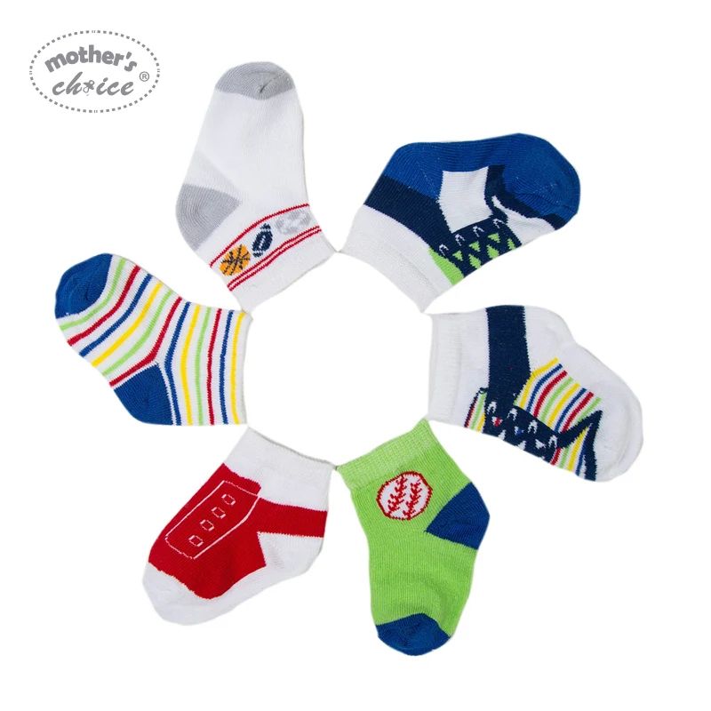 

Mother's Choice 6 Pairs/lot Infant Socks Cotton Baby Boys Girls Floor Short Meias Newborn Soft 0-6 Months Kids Spring Autumn