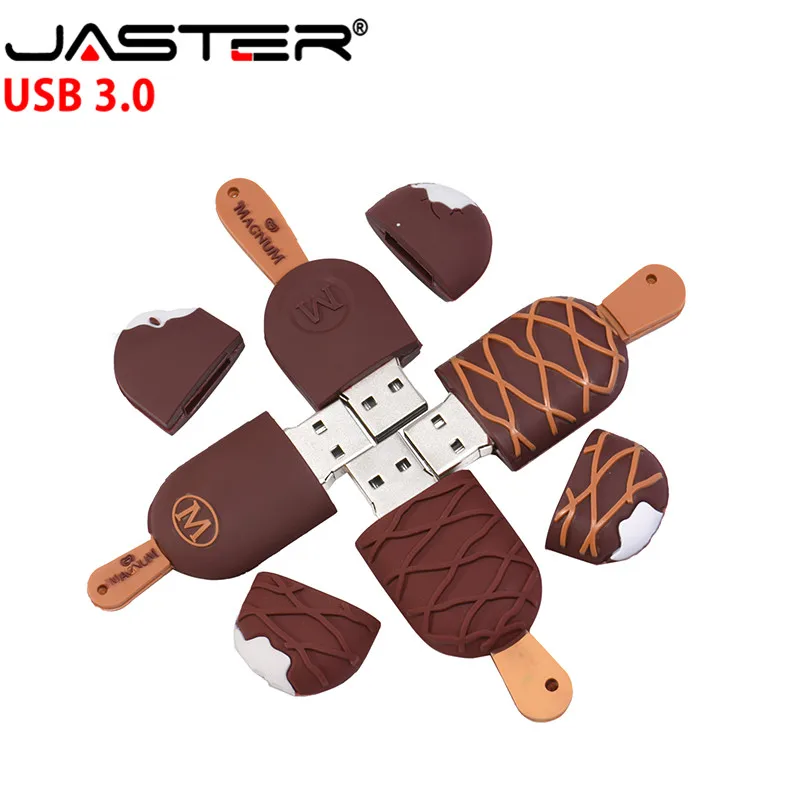 JASTER USB 3,0 мультфильм Мороженое usb флеш-накопитель usb диск ручка-накопитель диск памяти милый силиконовый 4 ГБ 8 ГБ 16 ГБ 32 ГБ 64 ГБ U накопитель