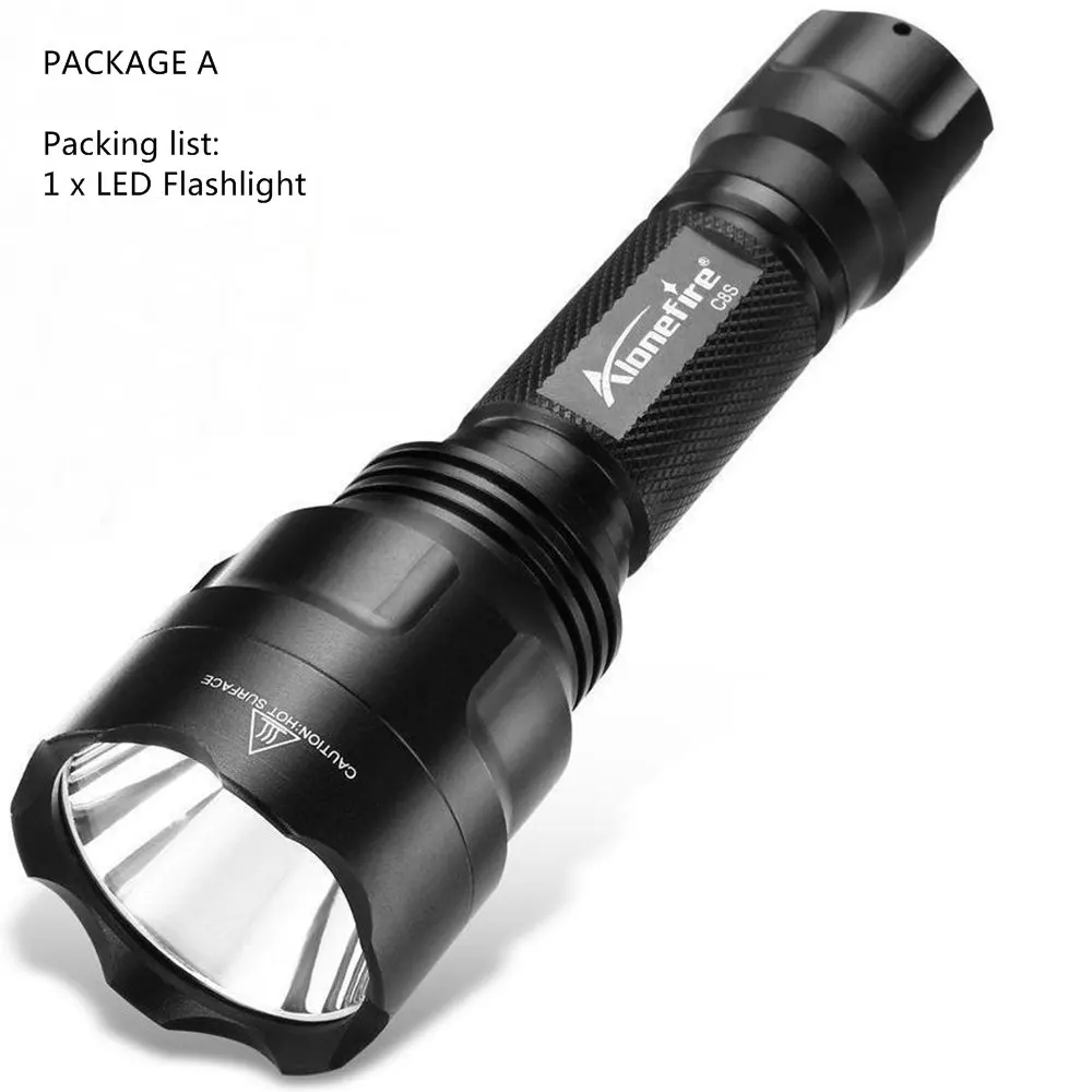 AloneFire ультра яркий тактический фонарь C8 XM-L T6 L2 U3 светодиодный фонарь для путешествий кемпинга zaklamp ручной фонарь - Испускаемый цвет: Package A