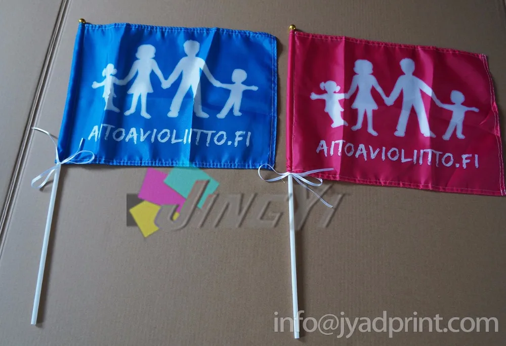 

Custom printing Hand Flags Size: 30X40CM,Customized company Logo Flag, Small Flag(50pcs with free shipping)
