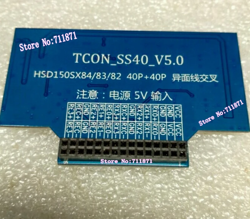 TCON Параллельный RGB 2ch 6 бит 0,5 Шаг 40P HSD150SX84 HSD150X82 адаптер пластина T-CON двойной 40Pin FPC FFC LVDS конверсионная плата