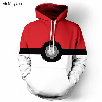 

Mr.MayLan New Men/Women Pullover Hoodies 3D Printed Cartoon Pokemon Ball Mens Sweatshirt Hooded Hoodies Tracksuit Coat Clothing